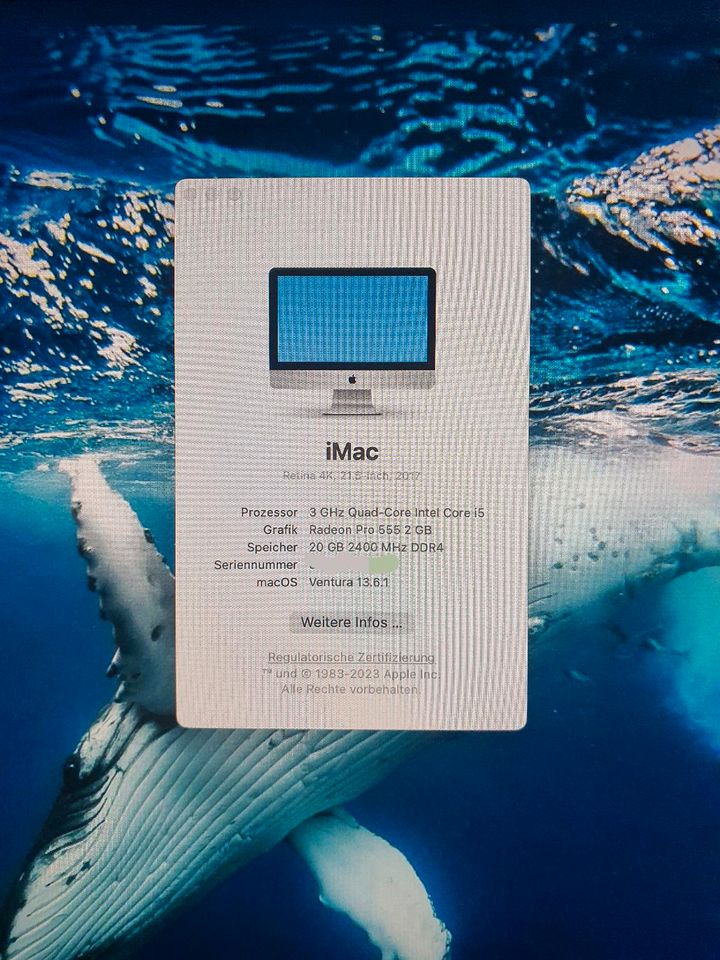 Imac 4k Retina 21,5" 3GHz i5 Quadcore 500GB SSD 20GB RAM in Forchheim