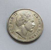 Münze Silber Kaiserreich:  5 Mark 1874 D Bayern, König Ludwig II Brandenburg - Ruhland Vorschau