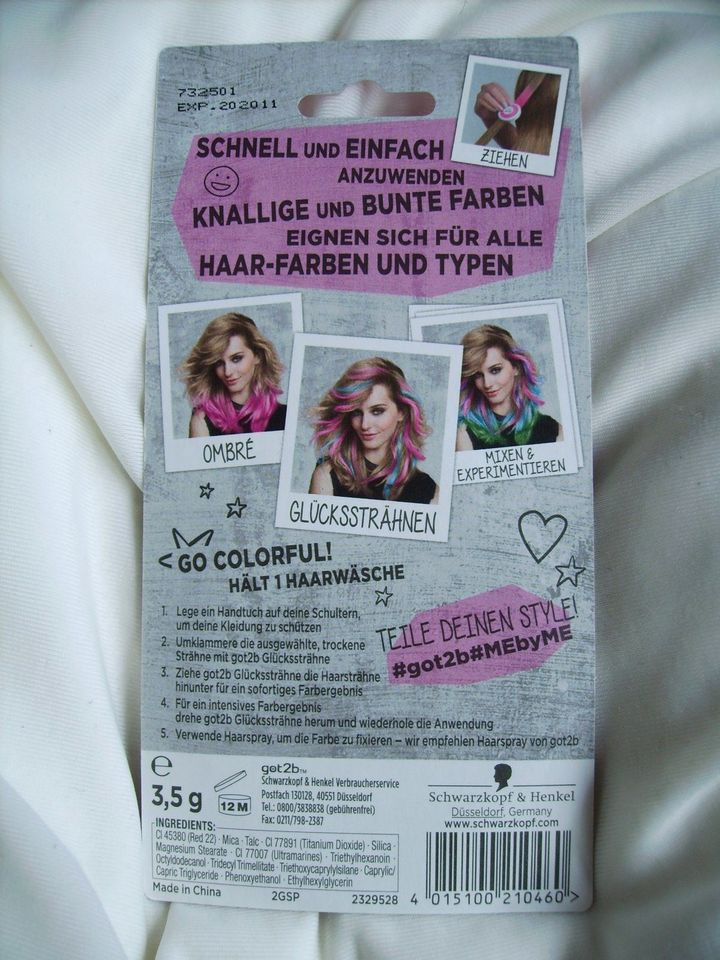 Schwarzkopf Got2b – Glückssträhne Haarkreide PINK in Bad Steben