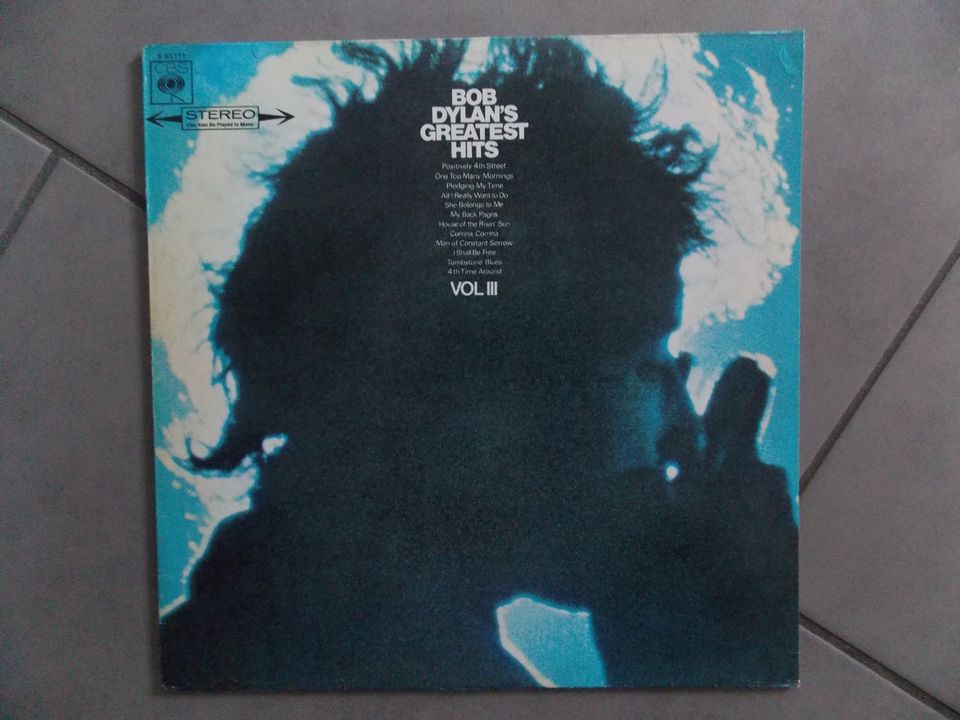 Bob Dylan "Greatest Hits 1-2-3" Vinyl-LP´s 1967 + Single 1972 in Jüchen