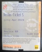 Berlin-Ticket S für  APR 2024 Berlin - Schöneberg Vorschau