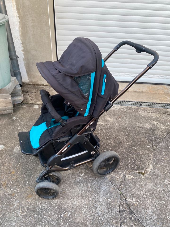 Kinderwagen ABC Design Turbo S6 mit Babyschale in Hattersheim am Main