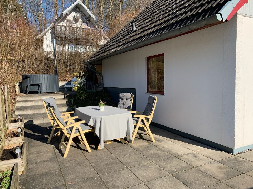 Ferienhaus am See mit Pool, Fasssauna, Balkon und Terrasse in Kirchheim