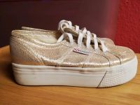 SUPERGA Sneaker mit Platteau, gold, Gr 37 Sachsen - Markkleeberg Vorschau