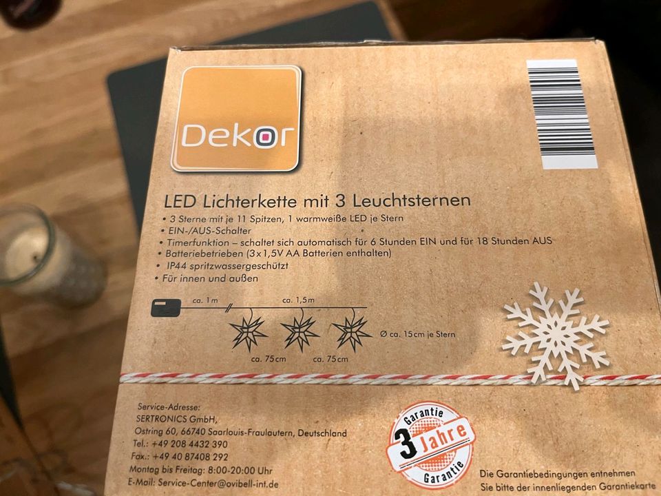 Led Leuchtsterne 3 er Set neu origal verpackt weiß Weihnachten in Berlin