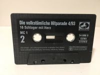 Die volkstümliche Hitparade 4/93, Kassette Musikkassette München - Ludwigsvorstadt-Isarvorstadt Vorschau