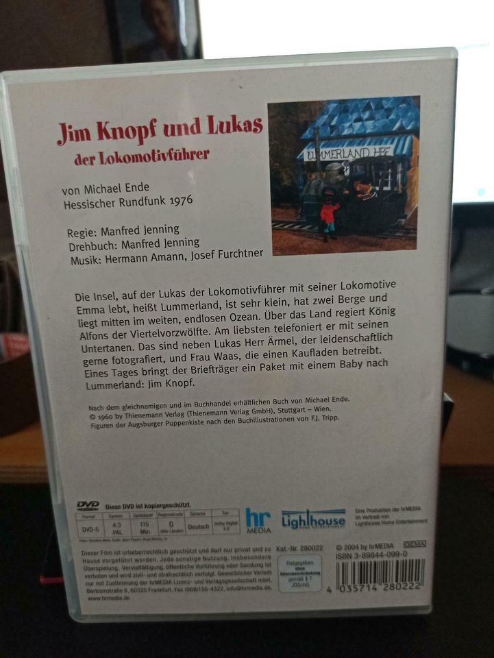 DVD: Augsburger Puppenkiste/Jim Knopf und Lukas der Lokomotivfüh. in Ganderkesee