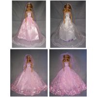 Barbie Puppen Kleid Prinzessin Hochzeitskleid Brautkleid Schleier Brandenburg - Perleberg Vorschau