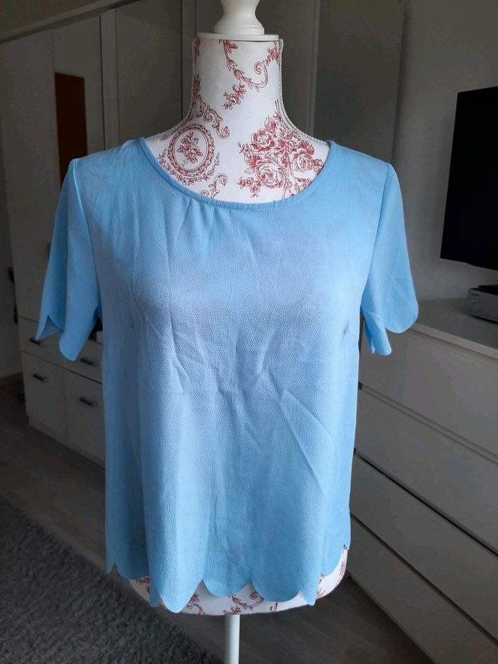 Shirt - T-Shirt von Shein Gr. XS - hellblau in Drolshagen