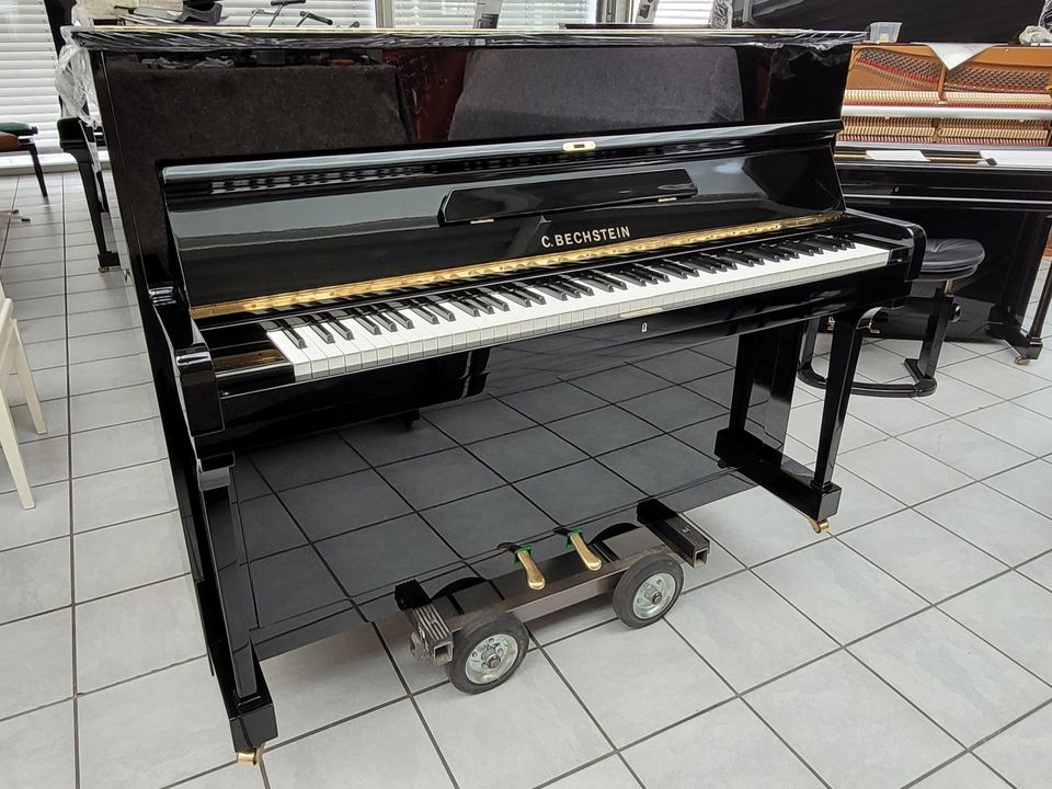 Klavier C. Bechstein, ca. 1984 schwarz poliert, Made in Germany in Lautertal