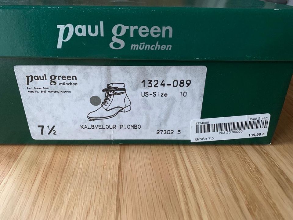 Paul Green München Stiefeletten Kalbvelour Piombo in Wilster