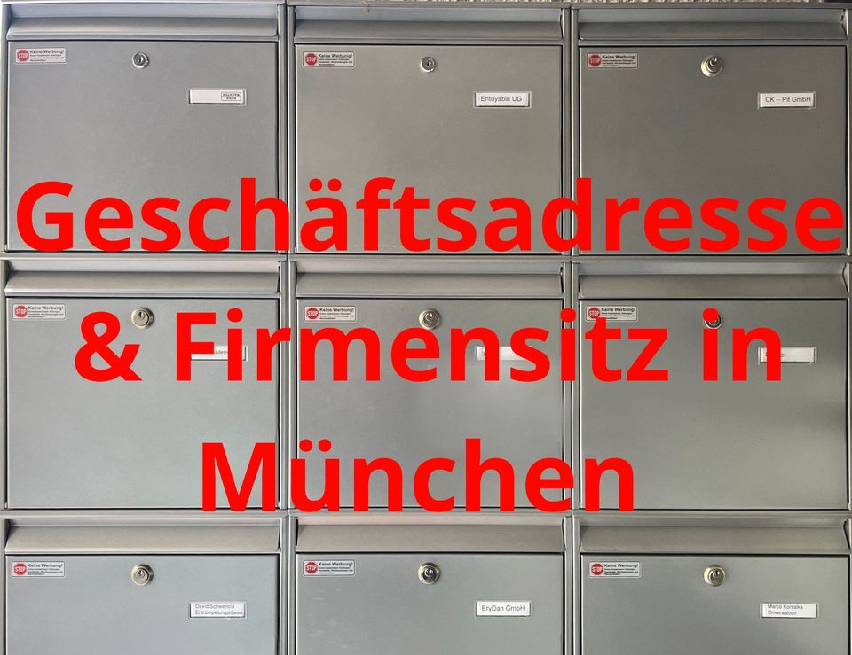 Geschäftsadresse, Firmensitz, Firmenadresse, Büroadresse mieten in München