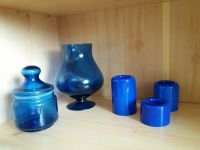 Vase Bonboniere Kerzenständer blau Glas Deko Sachsen - Kohren-Sahlis Vorschau