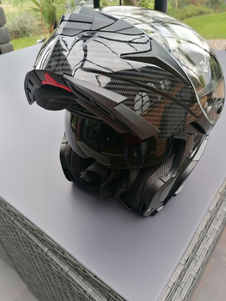 Nexo Motorrad Klapp-Helm Carbon Travel II in Dinslaken