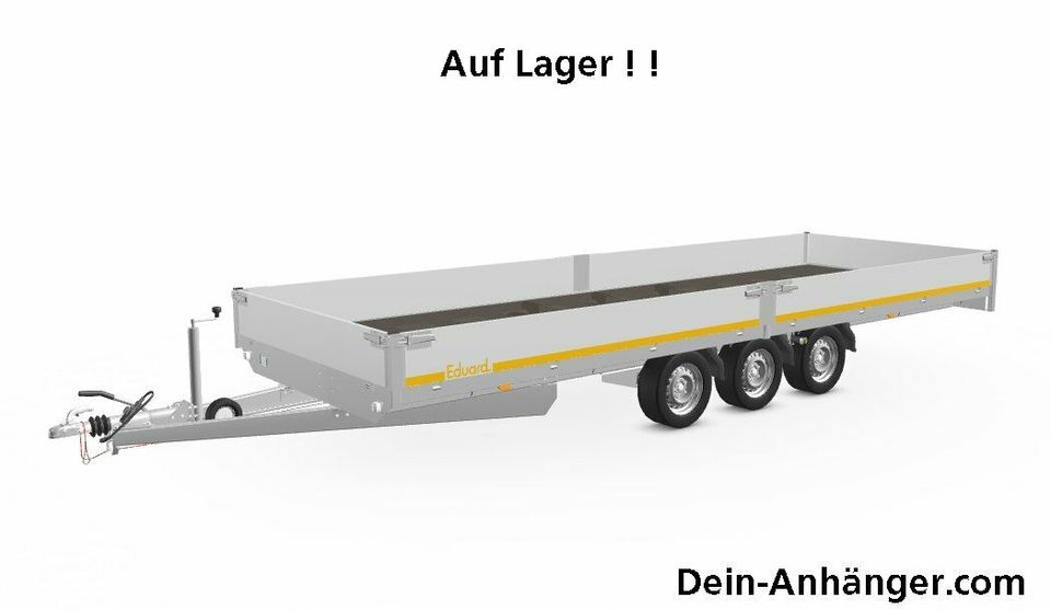 Eduard 6x2m 30cm 3 Achsen 3,5T Alubordw pkw Anhänger inkl100km/h in  Nordrhein-Westfalen - Leopoldshöhe | Gebrauchte Auto-Anhänger kaufen | eBay  Kleinanzeigen ist jetzt Kleinanzeigen