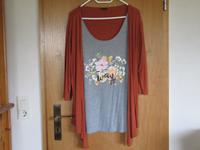 langes Shirt in zwei Lagen Optik, grau und braun, Gr. 44/46 Bayern - Aschaffenburg Vorschau