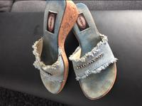 Jeans Pantolette - Gr 38, Graceland, Gebrauchsspuren Bayern - Fürth Vorschau