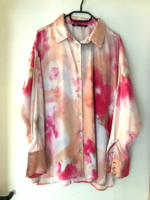 Zara Satin Bluse Batik Tie Dye Hemd Oversized Tunika Gr. XL Top Hessen - Maintal Vorschau