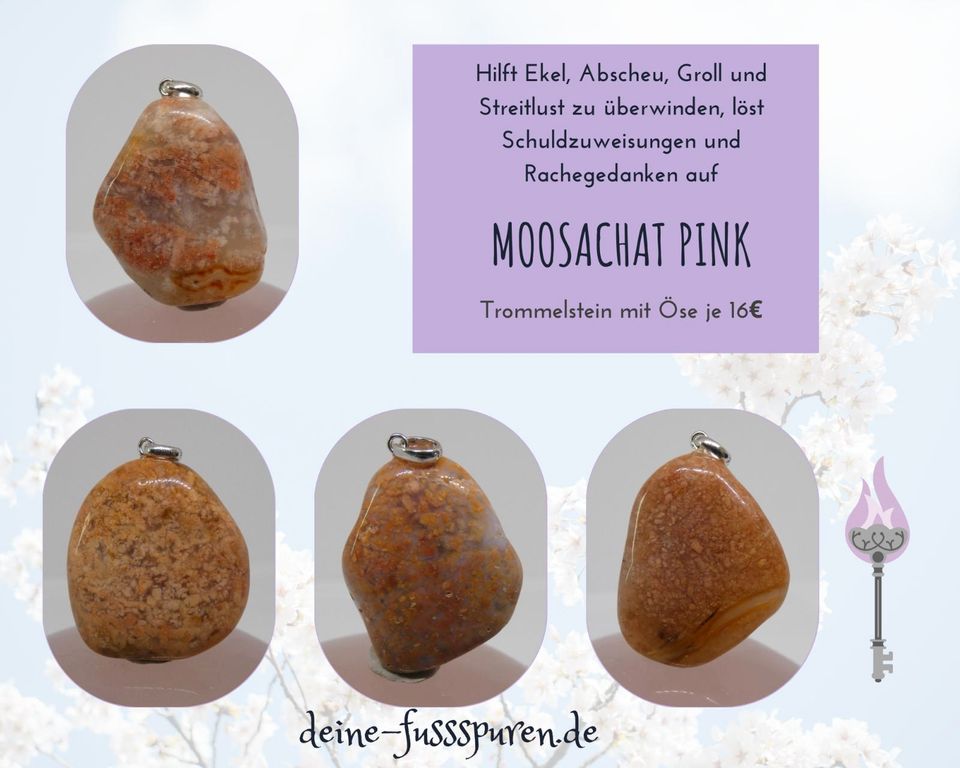 Moosachat pink / rosa • deine-fussspuren.de in Brensbach