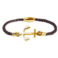 Premium Akzent Echtlederarmband, geflochten, mit Edelstahl, Braun Schleswig-Holstein - Sankelmark Vorschau
