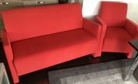 Couchgarnitur Stoff Rot 2 Sitzer 1 Sessel keine Gebrauchsspuren Nordrhein-Westfalen - Lippetal Vorschau