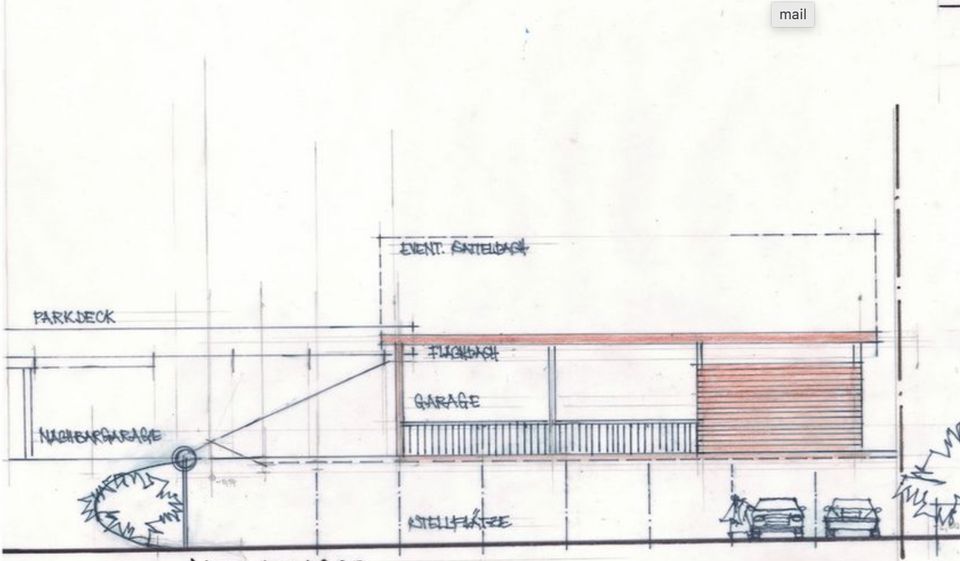 Halle, Parkgargage , Lager-halle, 4 mtr. hoch, 164 qm projektiert in Höfen