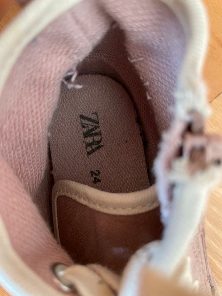 ZARA Schuhe Sneaker Stoff rosa 24 in Jugenheim in Rheinhessen