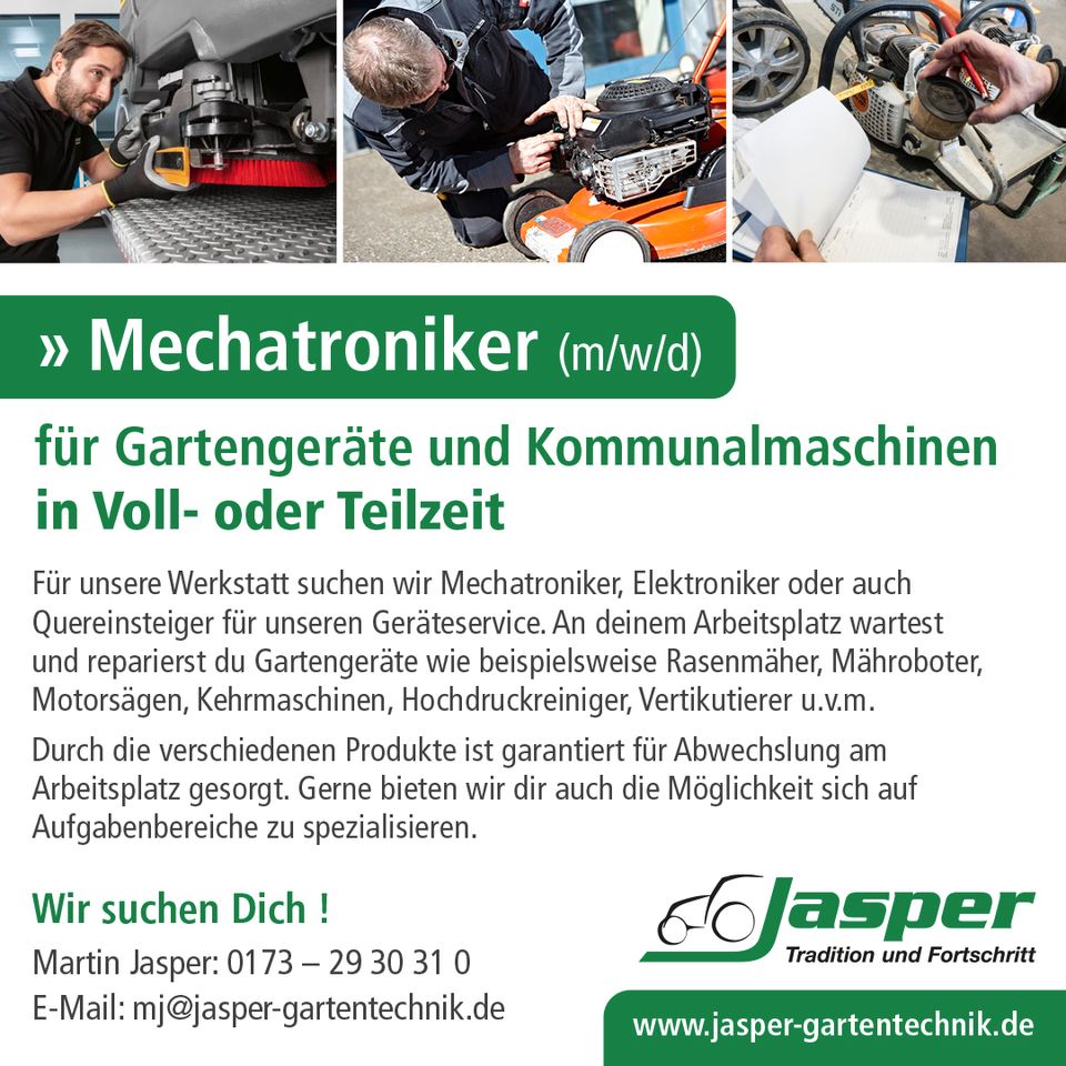 Mechatroniker f. Gartengeräte und Kommunalmaschinen (m/w/d) in Hopsten