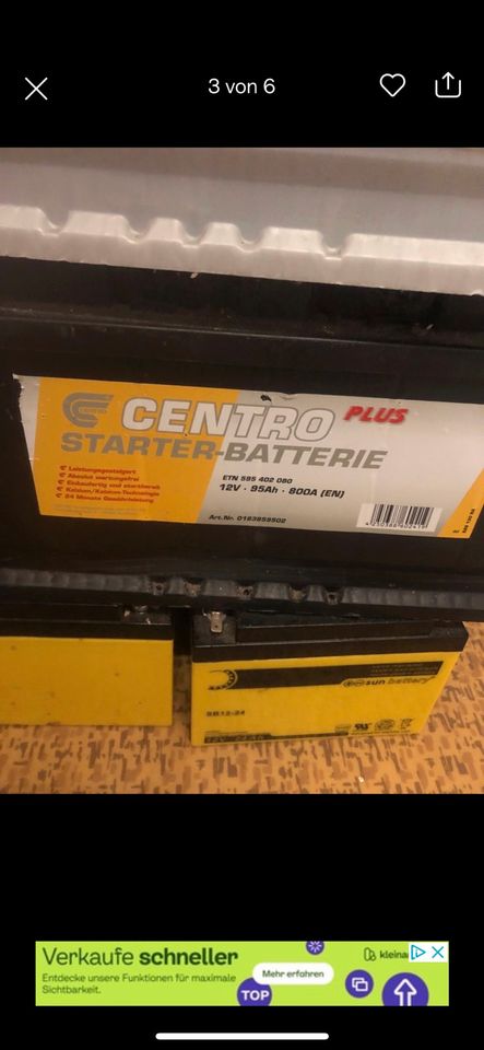 6 Defekte Autobatterien Batterien Solarbatterien Akkus in Mildenau
