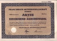 Historische Aktie Franz Braun AG Zerbst , 1935, Berlin - Schöneberg Vorschau