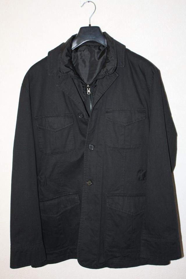 Herren Jacke Übergangsjacke mit Weste 2in1 Gr. 54 o. XL schwarz in Berlin