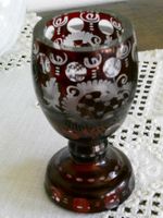 Rubinglas Glaspokal aus Böhmen handgeschliffen antik Niedersachsen - Westerholt Vorschau