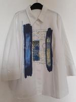 Bluse Bonita, weiß, blauer Print.Pailetten. Gr 44 Niedersachsen - Wennigsen Vorschau