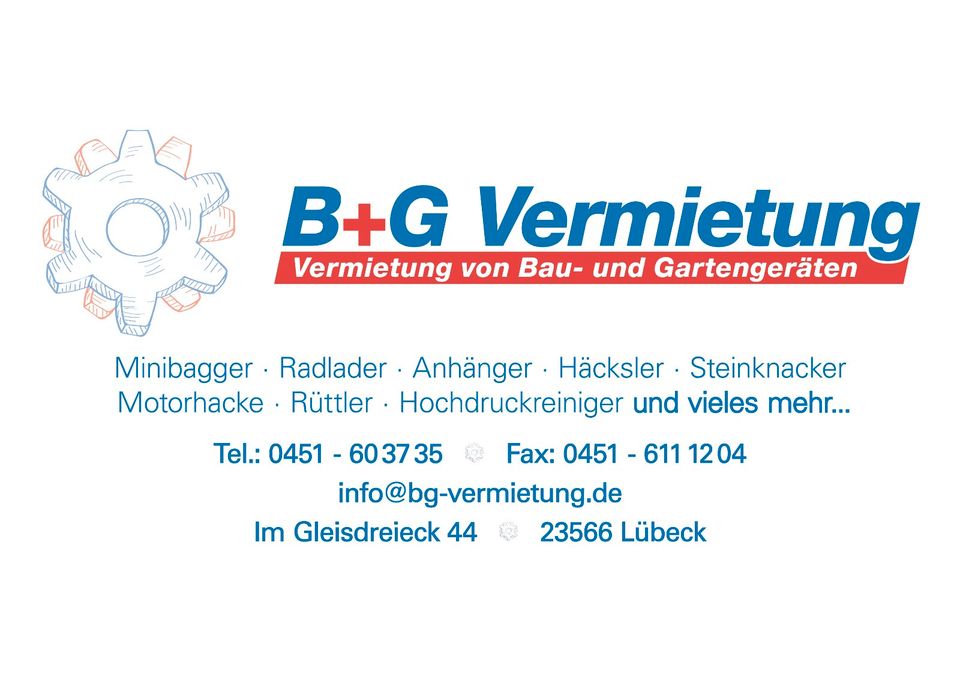 Mikrobagger Vermietung / mieten, leihen in Lübeck