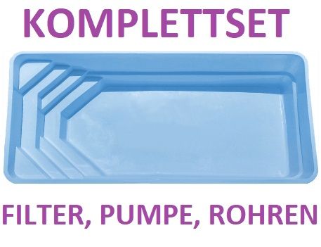 Gfk Pool Schwimmbecken Royal 6,3 x 3,2 x 1,5 - KOMPLETTSET in Blankenfelde-Mahlow