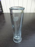 Glas Vase 18 cm mit Blumen-Schliff Gravur Vintage Deko 3,- Flensburg - Mürwik Vorschau