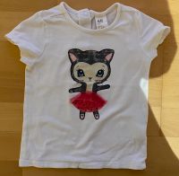 Weißes Shirt mit einer Katze (H&M, Gr. 86), Versand 1,60€ Baden-Württemberg - Hockenheim Vorschau