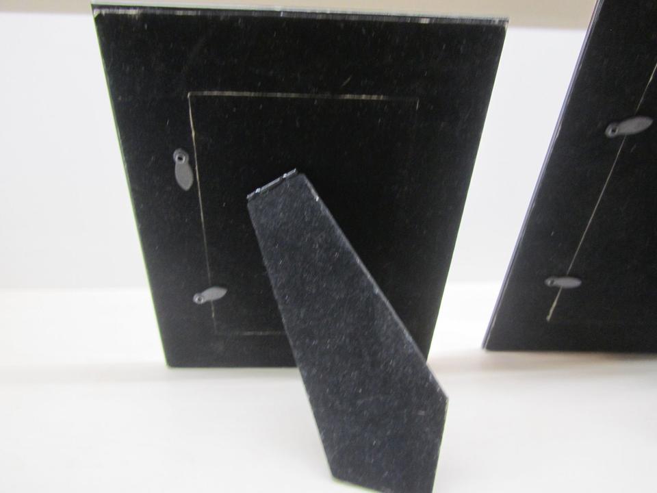 2 Bilderrahmen 10x15 + 12,7 x 17,8 cm Glas schwarz gold elegant in Dingolfing
