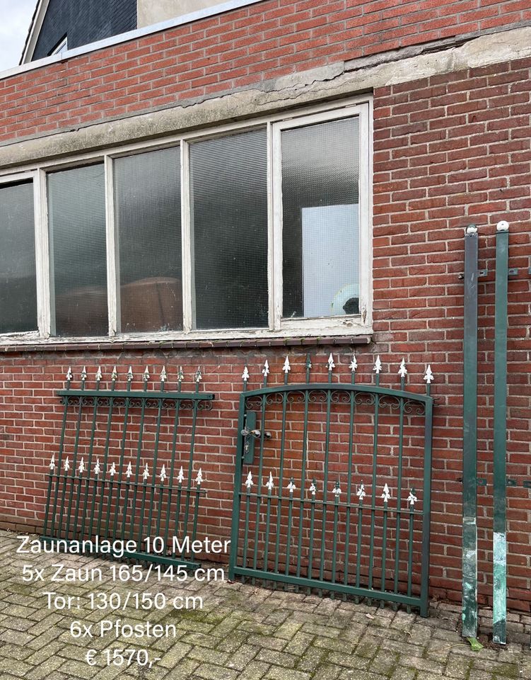 Flügeltor 300 cm Hoftor Zaun Eisen massiv Zaunanlage Gartentor in Mönchengladbach