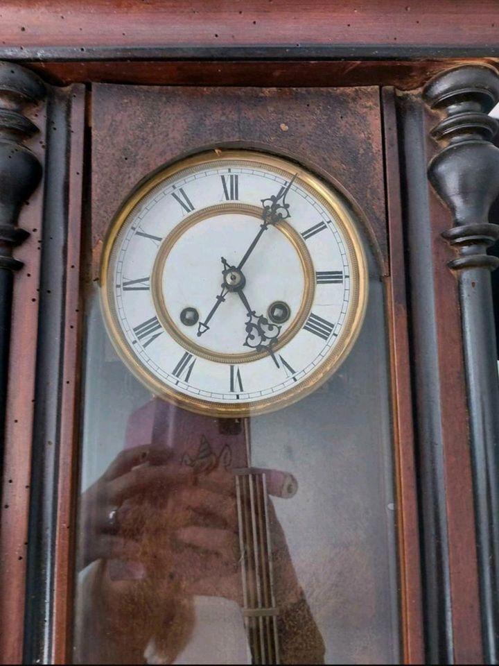 Antike Pendeluhr, Uhr, Wanduhr alt in Handewitt