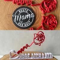 3D Druck Muttertag, Rose Schriftzug Mama , Untersetzer Muttertag Nordrhein-Westfalen - Heinsberg Vorschau