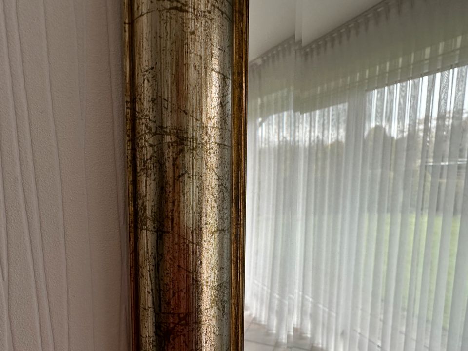 Spiegel 8-eckig Vintage, Bronze-Silber farbig, 42x57cm, s.g.e in Melle