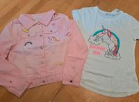*NEU* H&M 2-tlg Paket Einhorn 170 Jeans-Jacke T-Shirt rosa weiß Kiel - Holtenau Vorschau