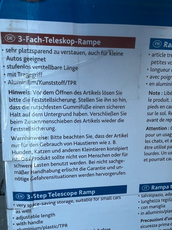 Teleskop- Rampe für Hunde, neu + OVP in Hamburg