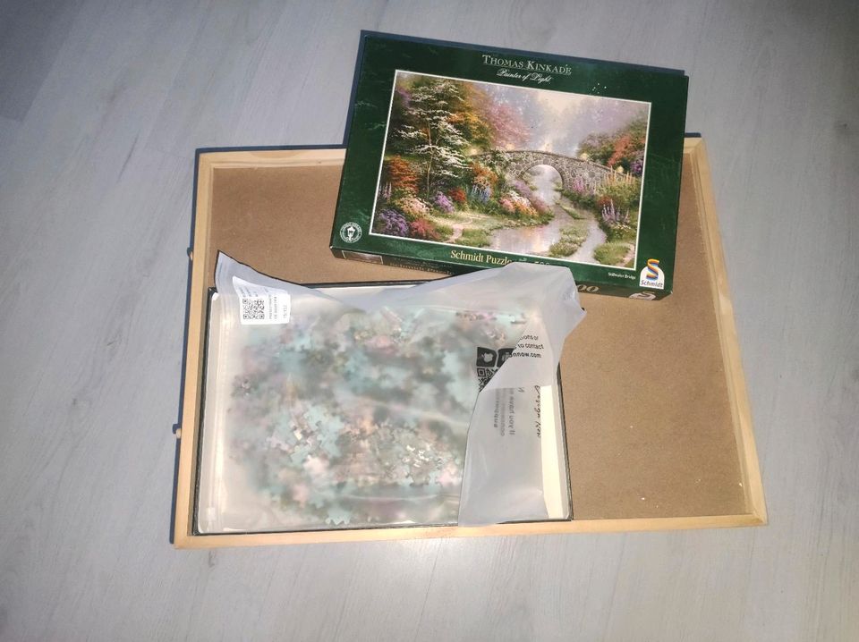 Schmidt Puzzle  500 Teile  Thomas Kinkade  Stillwater Bridge in Mittelangeln