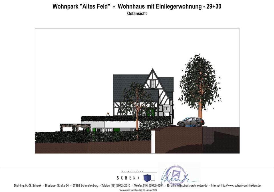 Baugrundstück für Wohnhaus mit Einliegerwohnung einschl. Baugenehmigung in Schmallenberg