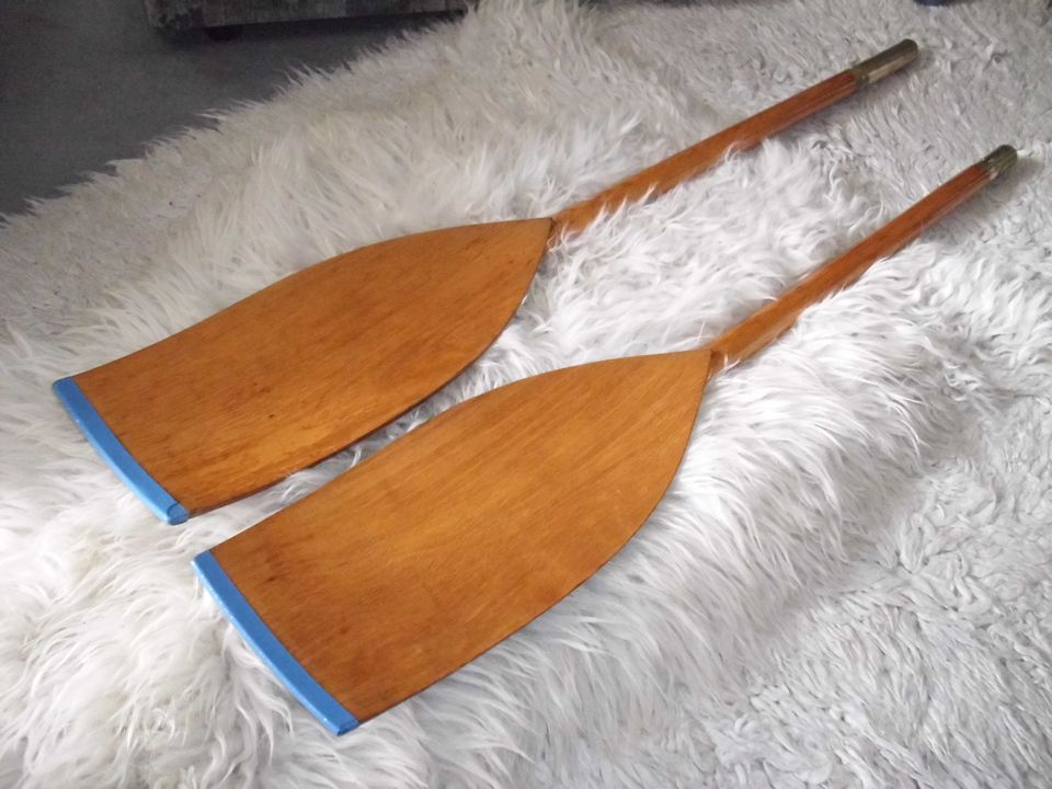 Altes gut erhaltenes Kajak Holz Doppel Paddel 218cm in Gauting