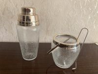 Vintage WMF Cocktail Shaker Set, Craquelé Glas, versilbert Baden-Württemberg - Ulm Vorschau