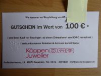 100 € Gutschein für Trauringe, Juwelier Köppen, Osnabrück Niedersachsen - Osnabrück Vorschau