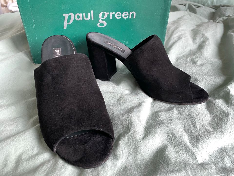 Paul Green Pantoletten schwarz Leder Größe 38 in Hamburg